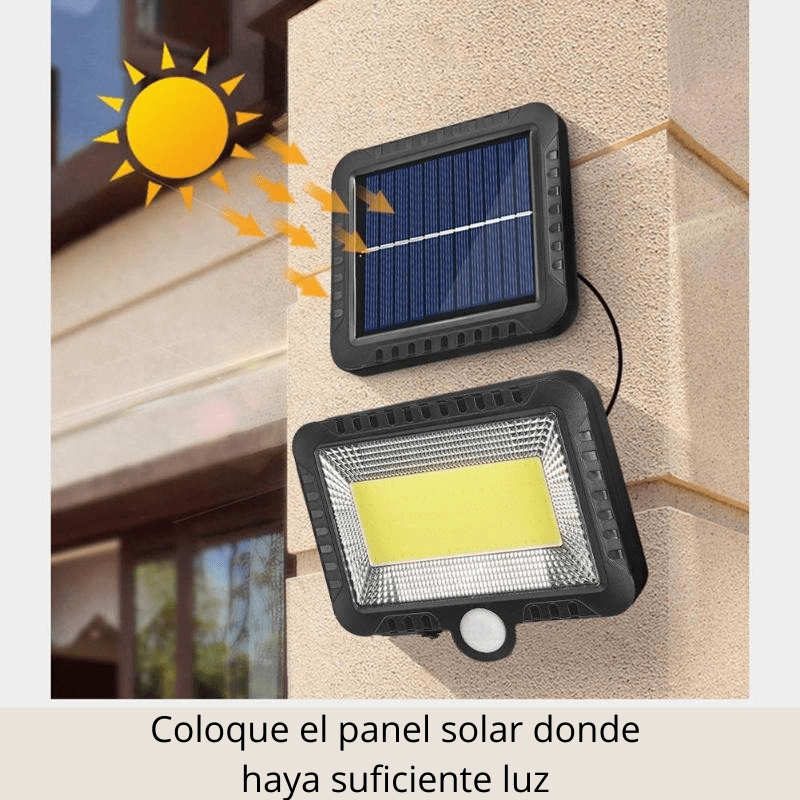 Foco Solar Compacto - 100W IP65 Luz Fría-Dreamy Home