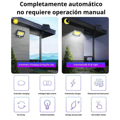 Foco Solar Compacto - 100W IP65 Luz Fría-Dreamy Home