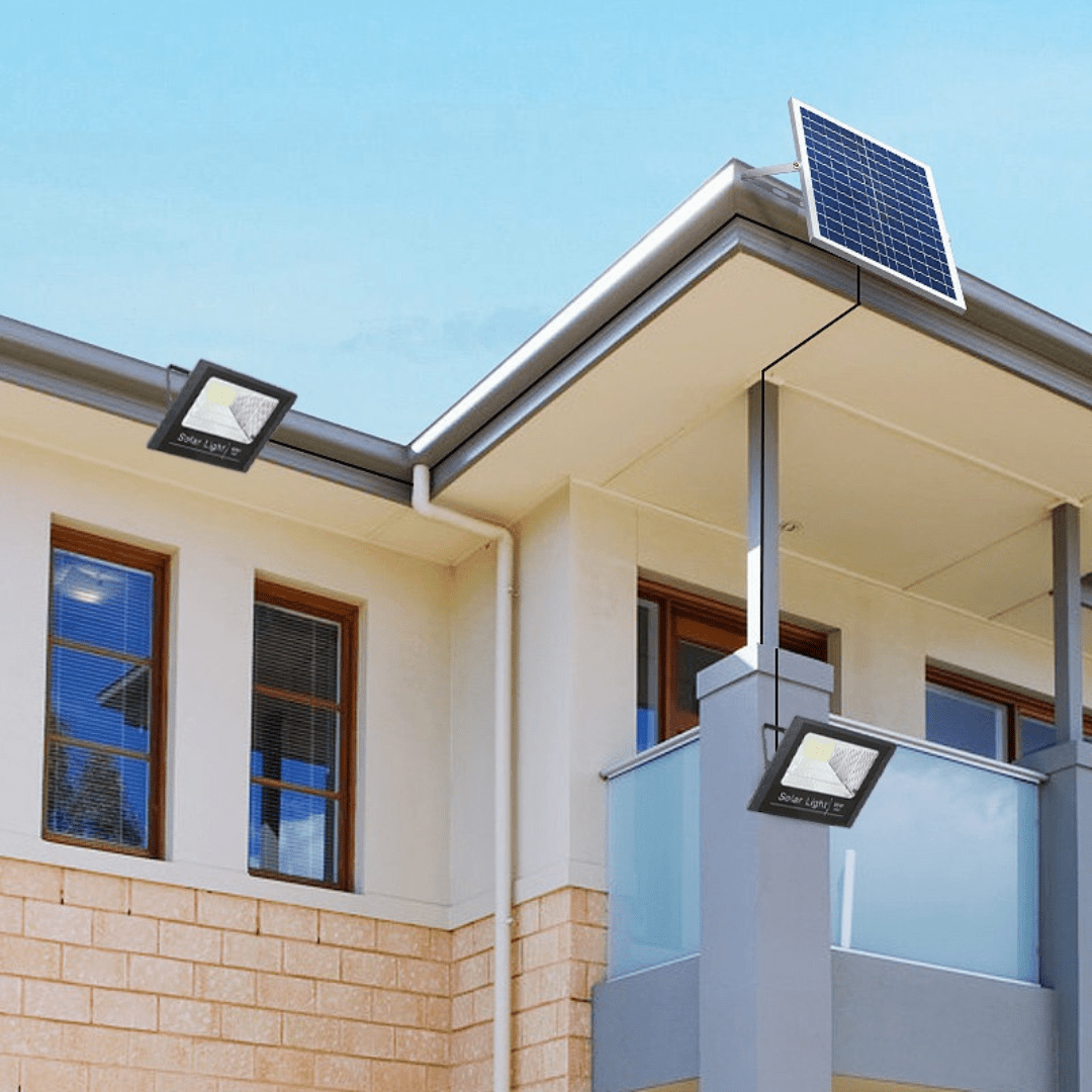 Foco Solar Ip67 Foco Solar Doble 100W - Luz fría / IP67 / Control remoto
