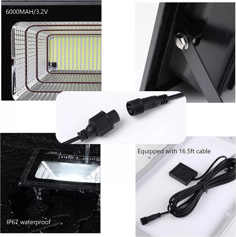 Foco Ultrapotente Solar - IP66 Luz Fría Incluye Control Remoto-Dreamy Home