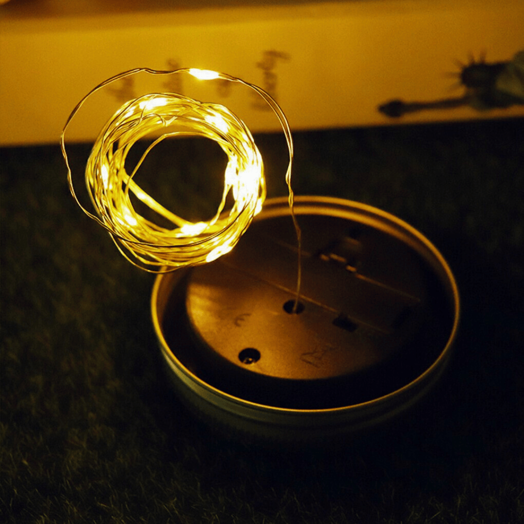 Frasco de Luces Hada Solar - Diámetro 7,1 cm Luz Cálida-Dreamy Home