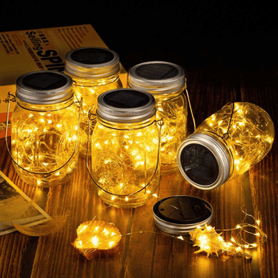 Frasco de Luces Hada Solar - Diámetro 7,1 cm Luz Cálida-Dreamy Home