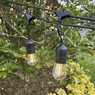 Guirnalda de Ampolletas Solar Hibrido - 5 Metros 10 Ampolletas Luz Cálida IP65-Dreamy Home