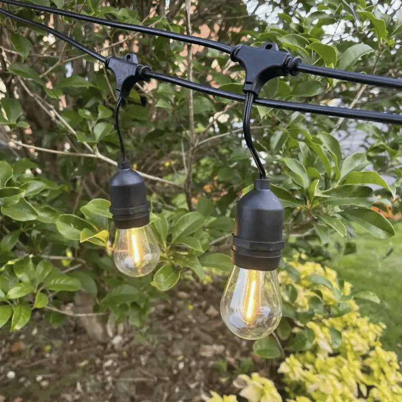 Guirnalda de Ampolletas Solar Hibrido - 5 Metros 10 Ampolletas Luz Cálida IP65-Dreamy Home