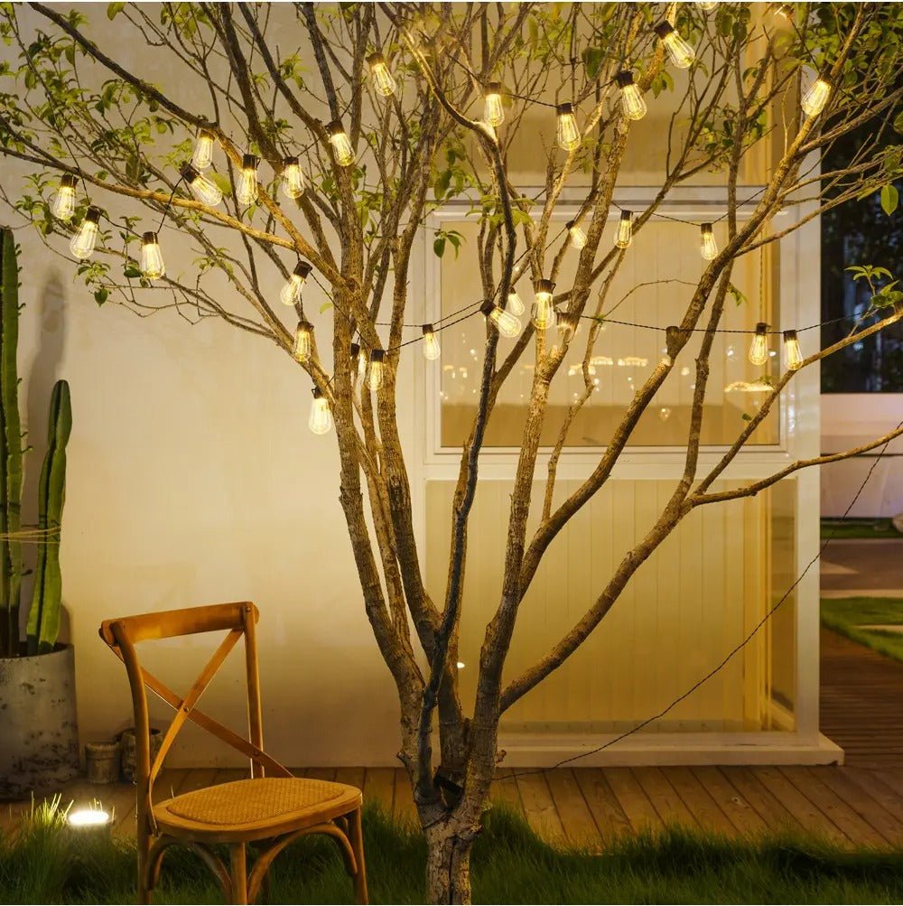 Guirnalda de Ampolletas Solar - Largo 4,55 Metros IP65 Luz Cálida 10 Ampolletas-Dreamy Home