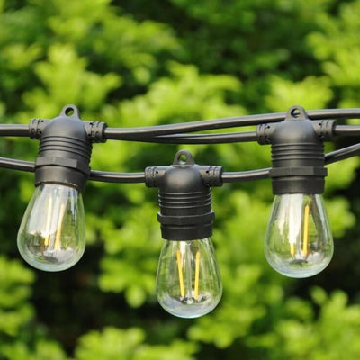 Guirnalda de Ampolletas Solar Pro - 5 Metros 10 Ampolletas Luz Cálida IP65 Panel Híbrido-Dreamy Home