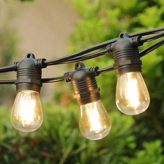 Guirnalda de Ampolletas Solar Pro - 5 Metros 10 Ampolletas Luz Cálida IP65 Panel Híbrido-Dreamy Home