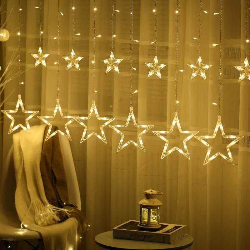 Guirnalda de Estrellas - 3 m 11 Luces Incluye Adaptador USB-Dreamy Home