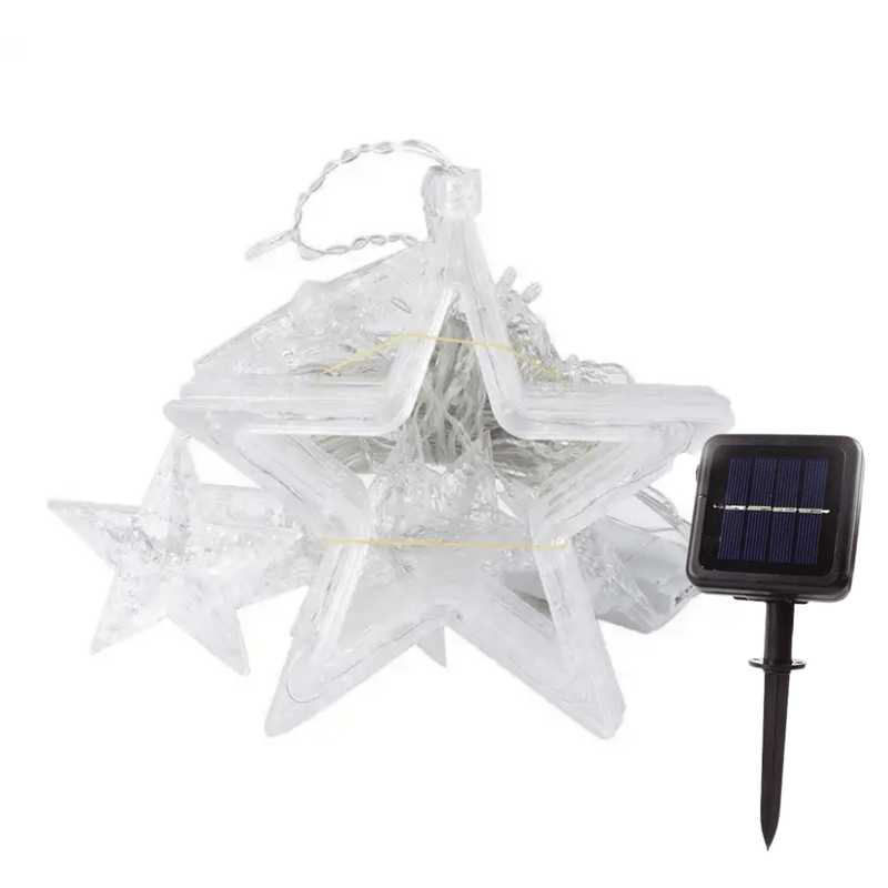Guirnalda de Estrellas Solar - 3 m Luz Cálida/Fría IP65-Dreamy Home