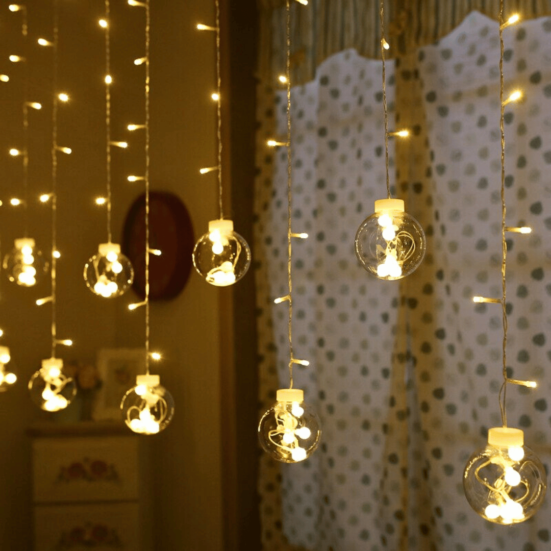 Guirnalda de Pelotitas - 4 m Luz Cálida Incluye Adaptador USB-Dreamy Home