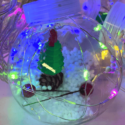 Guirnalda Navidad con Enchufe - 10 Ampolletas 3 m Luz Multicolor-Dreamy Home