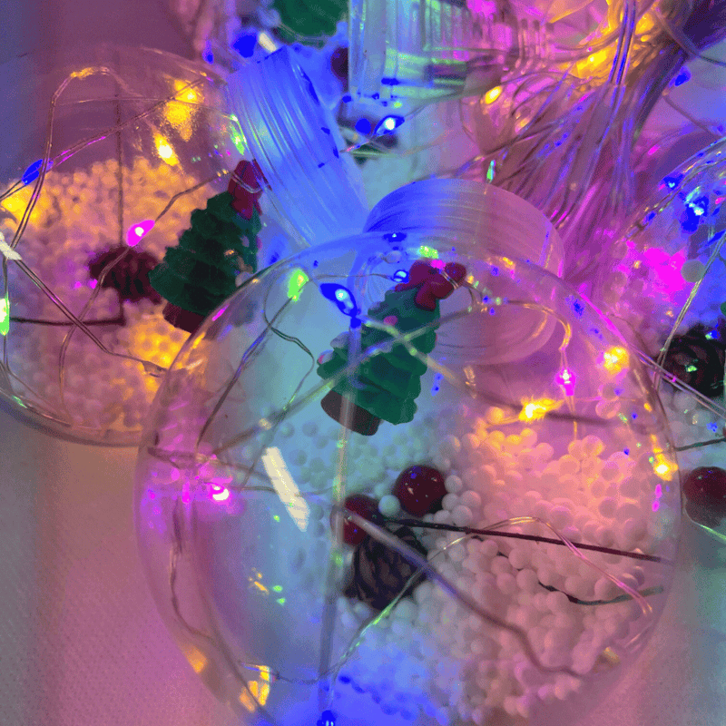 Guirnalda Navidad con Enchufe - 10 Ampolletas 3 m Luz Multicolor-Dreamy Home