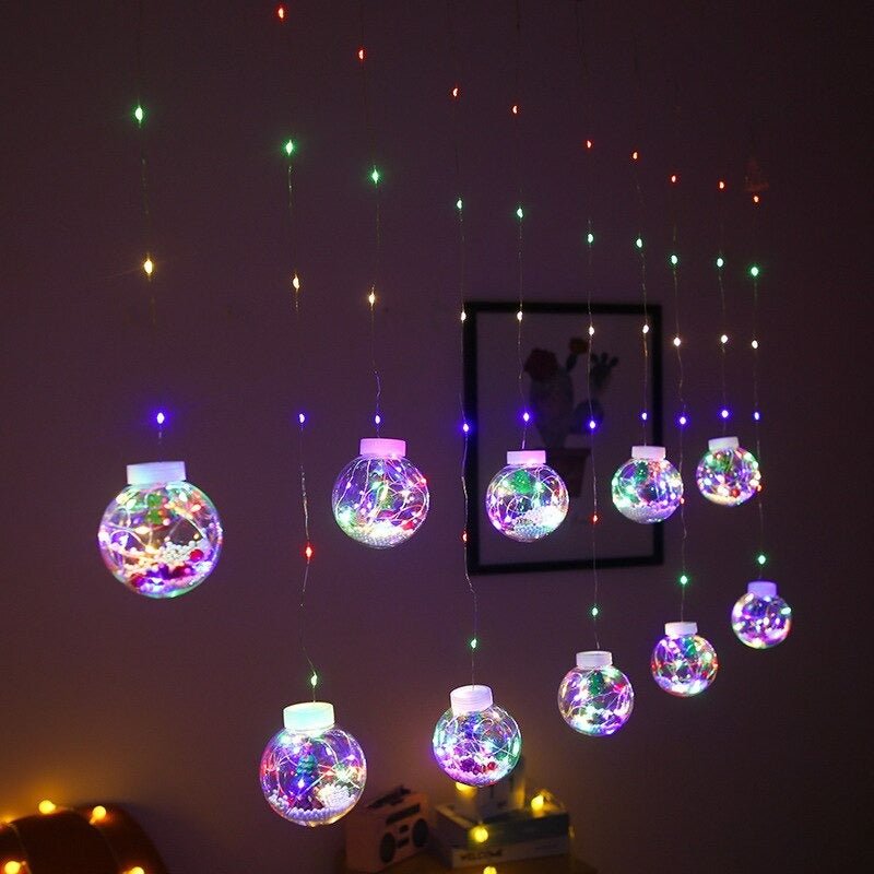 Guirnalda Navidad con Enchufe - 10 Ampolletas 3 m Luz Multicolor-Dreamy Home