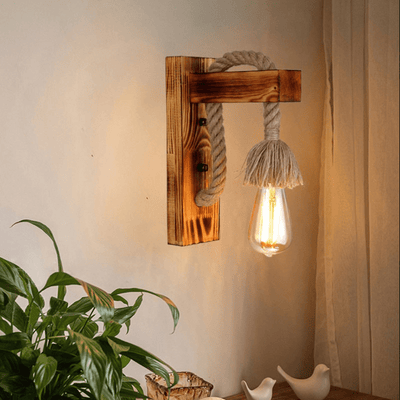 Lámpara Apliqué de Madera - 220V Incluye Ampolleta 6W-Dreamy Home