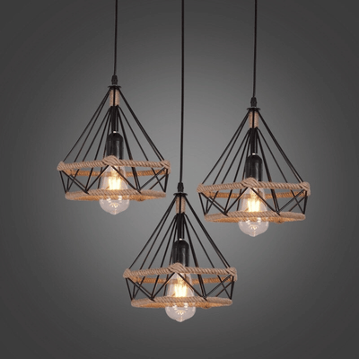 Lámpara Colgante de Diamante Cuerda - 1 m de Altura Incluye Ampolleta 6W-Dreamy Home