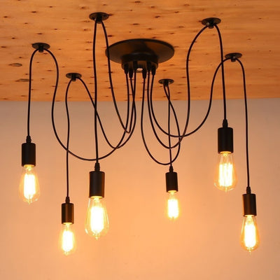 Lámpara Colgante Loft 12 Luces - 1,5 m Longitud de Cable Incluye Ampolletas-Dreamy Home