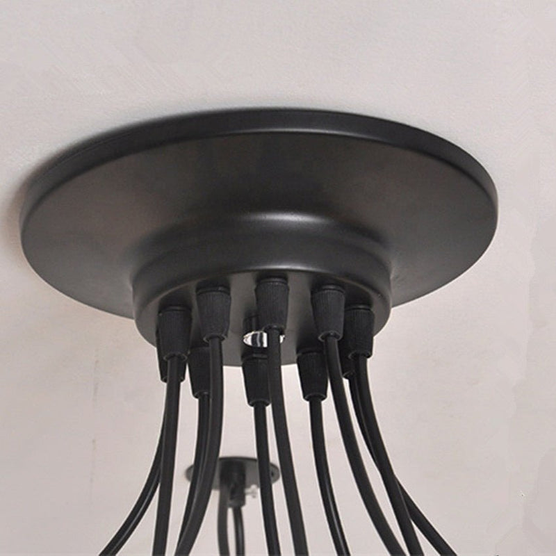 Lámpara Colgante Loft 12 Luces - 1,5 m Longitud de Cable Incluye Ampolletas-Dreamy Home