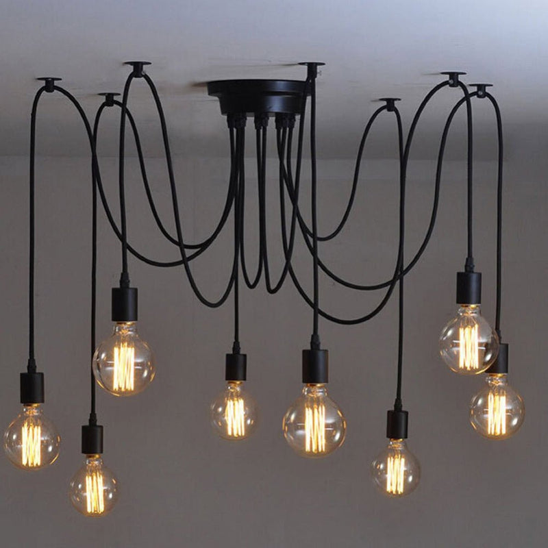 Lámpara Colgante Loft 12 Luces - 1,5 m Longitud de Cable Incluye Ampolletas-Dreamy Home