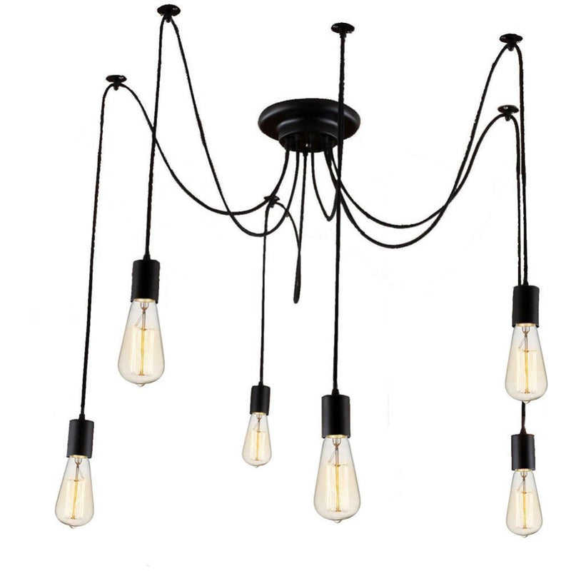 Lámpara Colgante Loft 12 Luces - 1,5 m Longitud de Cable Incluye Ampolletas-Dreamy Home