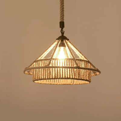 Lámpara de Cáñamo Mallorca - 1 m de Altura 220V Incluye Ampolleta 6W-Dreamy Home