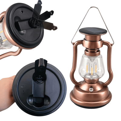 Lámpara Dinamo Solar USB - Luz Cálida IP65-Dreamy Home