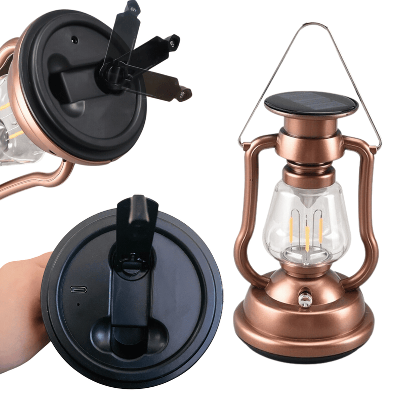 Lámpara Dinamo Solar USB - Luz Cálida IP65-Dreamy Home
