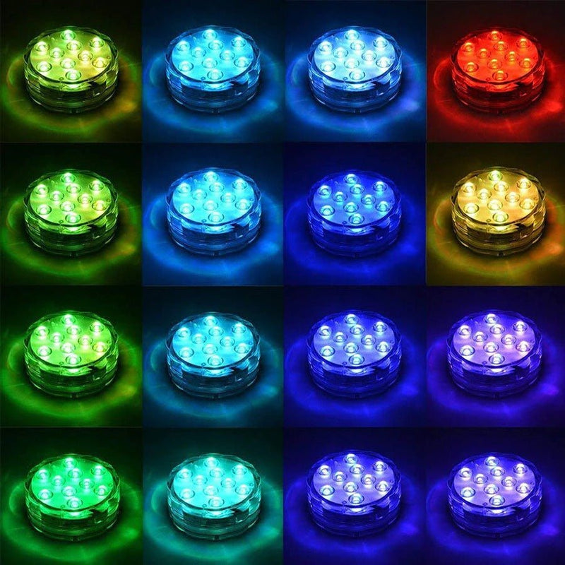 Luces de Colores Sumergible - 4W 16 Colores IP68 Incluye Control Remoto-Dreamy Home