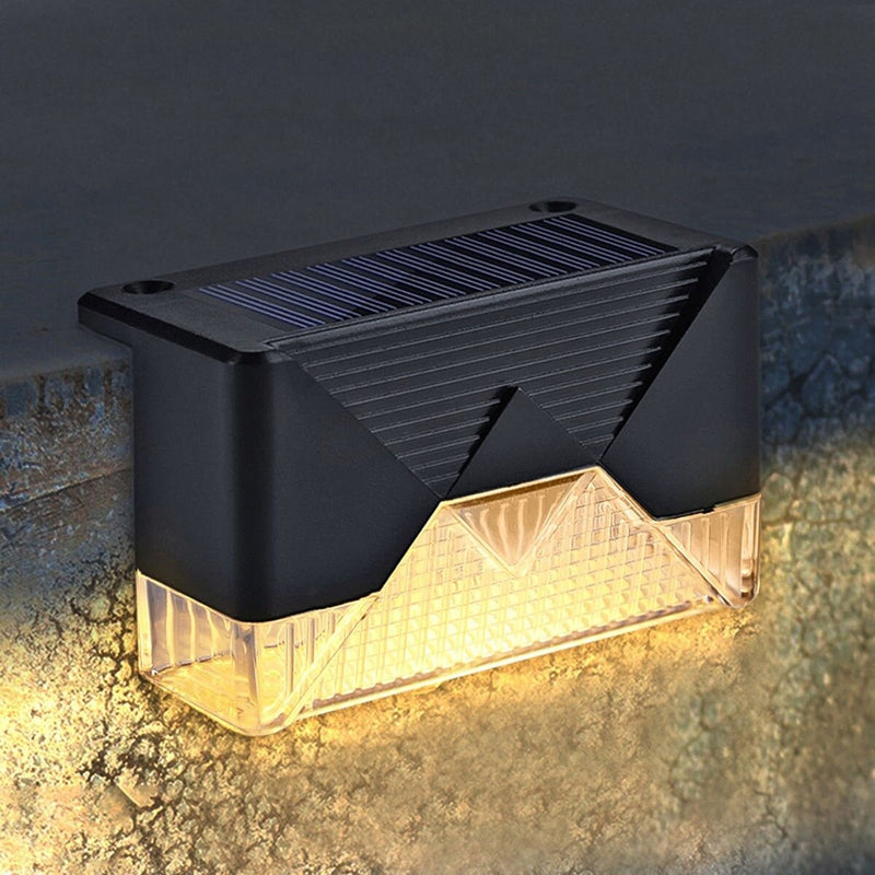Luces de Escalera Solar - 4 Unidades Luz Led Cálida/Fría IP65-Dreamy Home