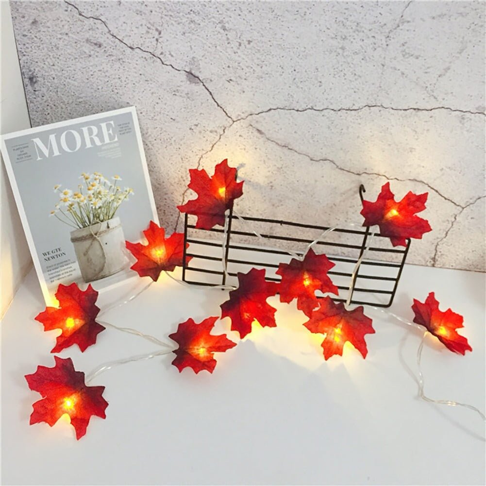 Luces Hojas Otoño - 30 Luces 5 m Luz Cálida IP 44-Dreamy Home