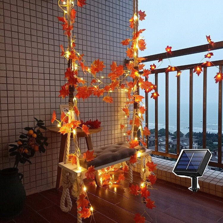 Luces Hojas Otoño Solar - 30 Luces 5 m Luz Cálida IP 44 - Disponible en Dreamy Home!