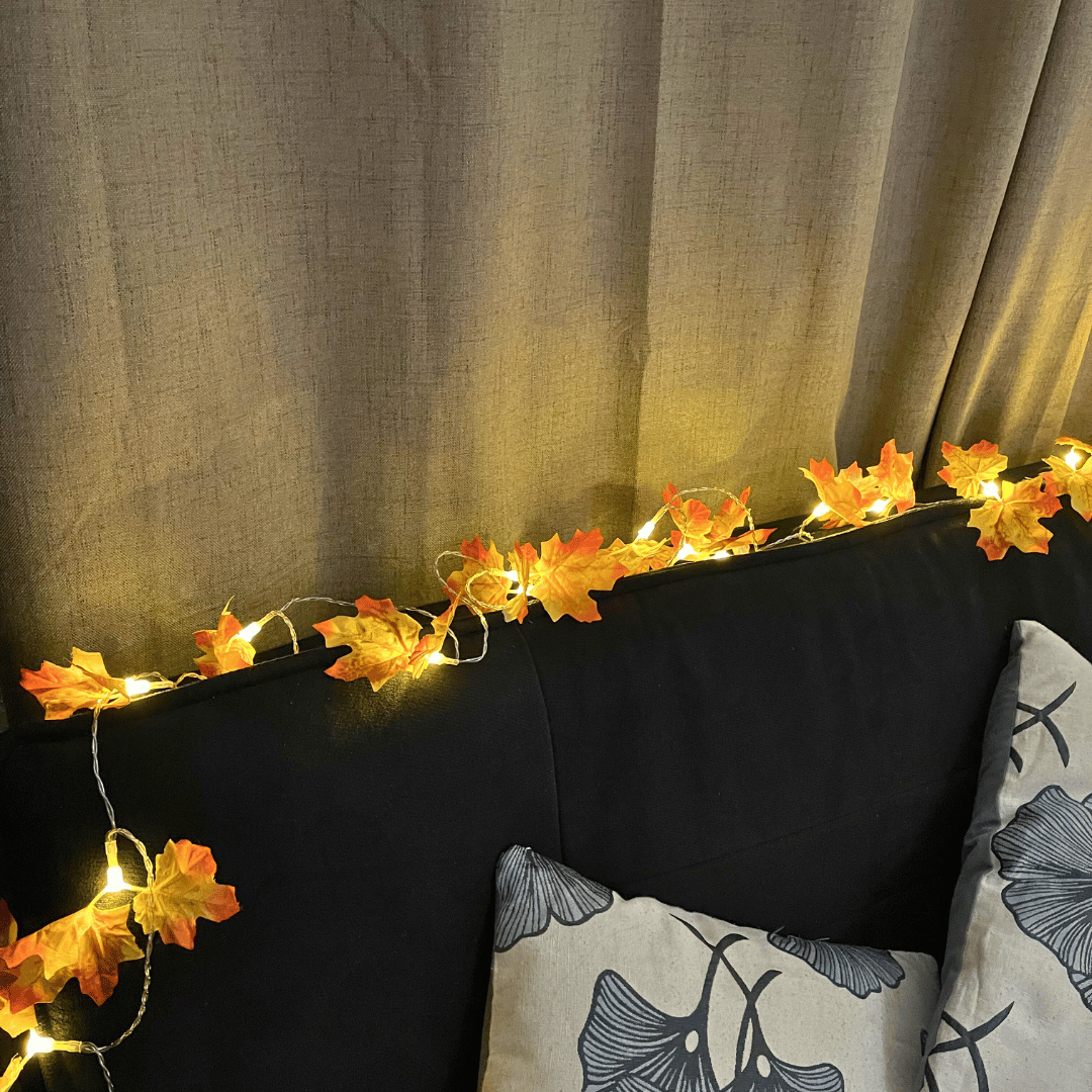 Luces Hojas Otoño - 30 Luces 5 m Luz Cálida IP 44-Dreamy Home