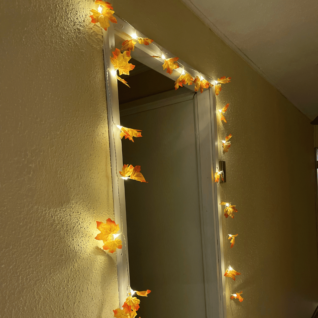 Luces Hojas Otoño - 30 Luces 5 m Luz Cálida IP 44-Dreamy Home