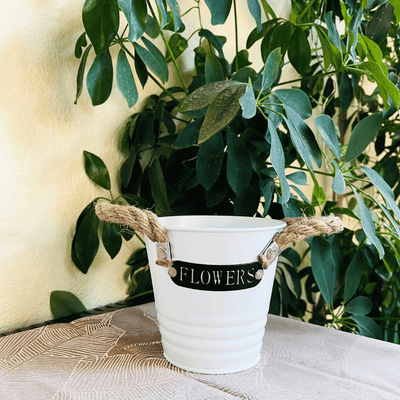 Maceteros Cuerda Cañamo - Metal Love/Flowers-Dreamy Home