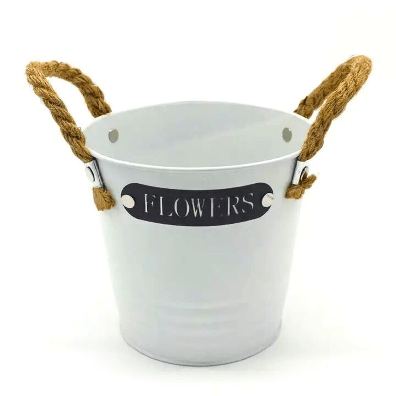 Maceteros Cuerda Cañamo - Metal Love/Flowers-Dreamy Home