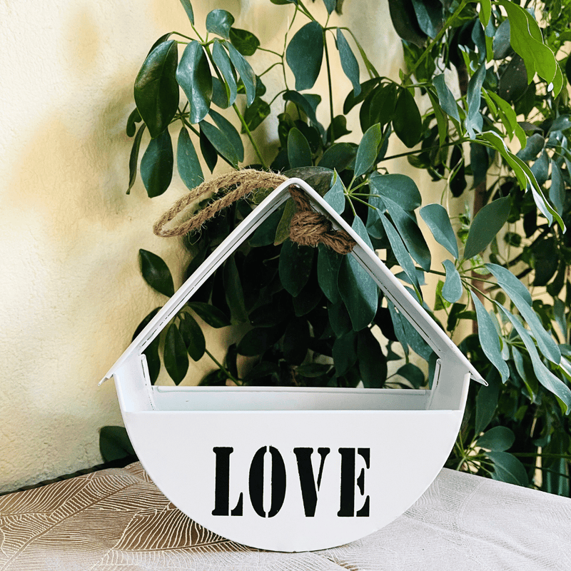 Maceteros Cuerda Cañamo - Metal Love/Flowers-Dreamy Home