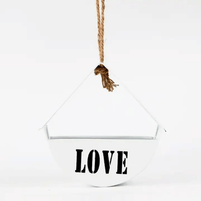 Maceteros Cuerda Cañamo - Metal Love/Flowers-Dreamy Home