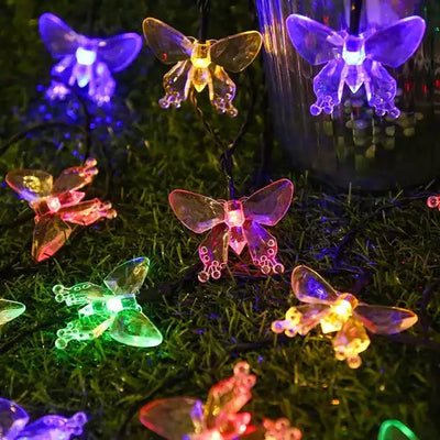 Mariposas Solares - IP65 Luz Cálida/Colores Largo 5 m-Dreamy Home