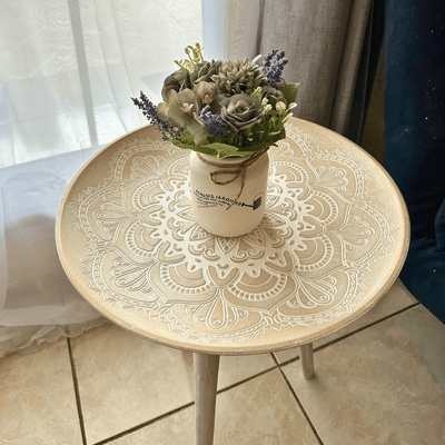 Mesa Mandala Armable - Redonda 40 x 54 cm-Dreamy Home