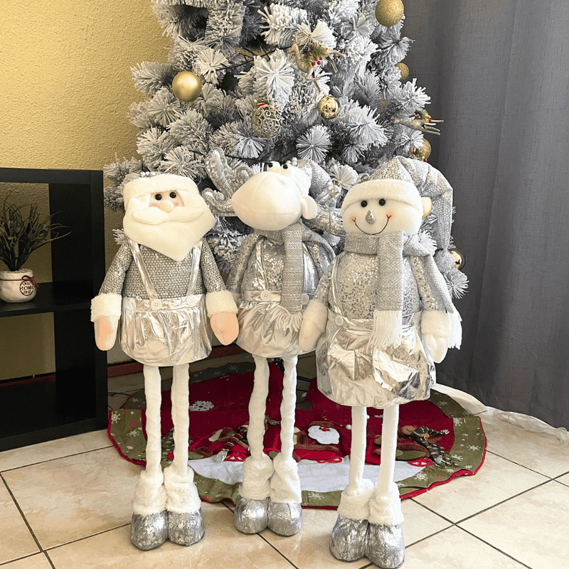 Mueñecos de Navidad Extensibles Silver - Altura hasta 80 cm-Dreamy Home