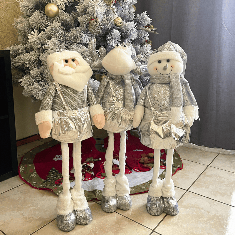 Mueñecos de Navidad Extensibles Silver - Altura hasta 80 cm-Dreamy Home