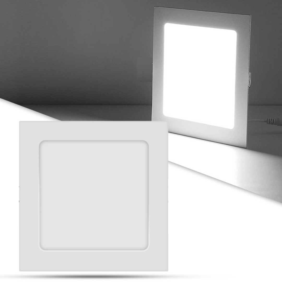 Panel Cuadrado Empotrado 12W - Luz Fría/Cálida IP20-Dreamy Home