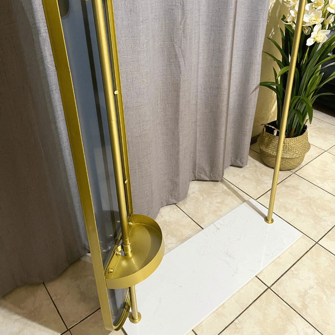 Pechero Dorado con Espejo - Diseño Mármol-Dreamy Home