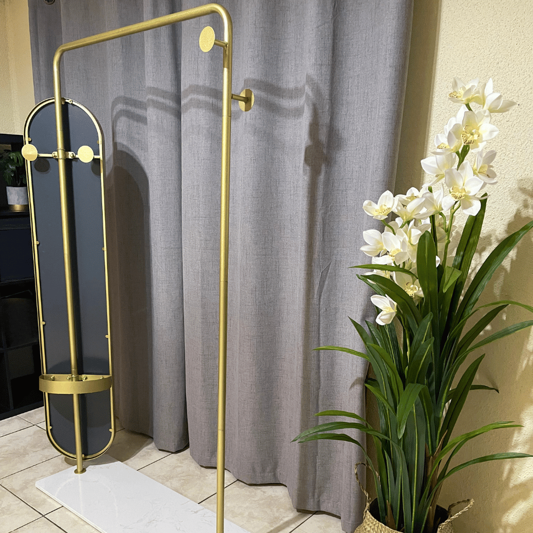 Pechero Dorado con Espejo - Diseño Mármol-Dreamy Home