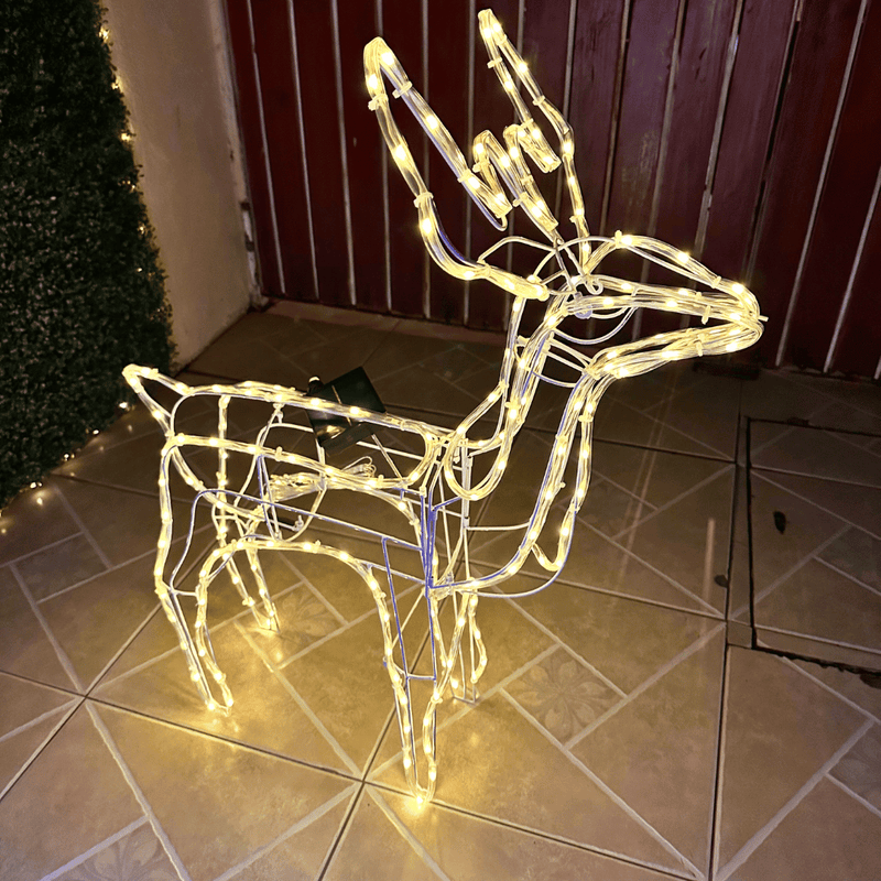 Reno Navideño Solar - IP65 Luz Cálida/Multicolor-Dreamy Home