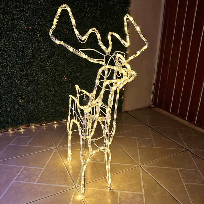 Reno Navideño Solar - IP65 Luz Cálida/Multicolor-Dreamy Home