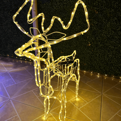 Reno Navideño Solar - IP65 Luz Cálida/Multicolor-Dreamy Home